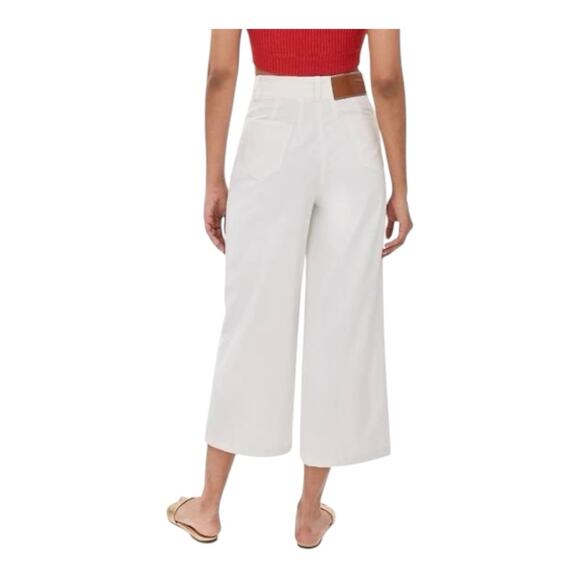 Staud Luca Pant Wide Leg Cropped Ivory Size 4 NWT - Picture 9 of 11